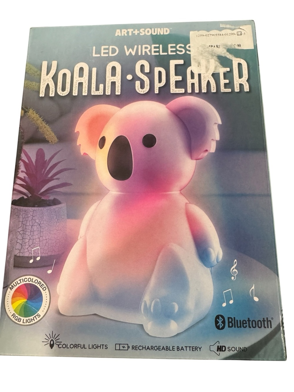 Koala-Shaped Bluetooth Night Light Speaker - Pink Gradient